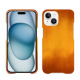 Capa em pele Apple iPhone 15 - Orange Patine