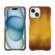 Coque cuir Apple iPhone 15 - Doré Patine