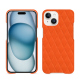 レザーケース Apple iPhone 15 - Orange fluo - Couture ( Pantone #ff5406 ) 
