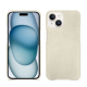 Custodia in pelle Apple iPhone 15 - Blanc escumo ( Pantone #D6D6D1 )