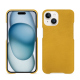 レザーケース Apple iPhone 15 - Jaune soulèu ( Pantone #F3B934 )