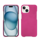 Capa em pele Apple iPhone 15 - Rose BB ( Pantone #DB599F )