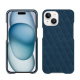 Custodia in pelle Apple iPhone 15 - Blu mediterran - Couture ( Pantone #0E3043 )