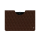 Google Pixel Tablet leather pouch - Châtaigne - Couture ( Pantone #1b1107 ) 