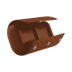 Case for 2 watches - Marron - Couture ( Nappa - Pantone #8B4720 ) 