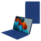 Capa em pele Samsung Galaxy Tab S9 Ultra - Bleu océan - Couture ( Nappa - Pantone #15458a) 