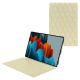 Housse cuir Samsung Galaxy Tab S9 Ultra - Ivoire - Couture ( Pantone #d6d6c6 ) 