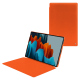 Housse cuir Samsung Galaxy Tab S9 Ultra - Orange fluo ( Pantone #ff5406 ) 