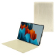 Capa em pele Samsung Galaxy Tab S9 Ultra - Crocodile milk ( Pantone #d6d2c4 ) 