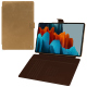 Housse cuir Samsung Galaxy Tab S9 Ultra - Sable vintage ( Pantone #9b7340 ) 