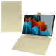 Lederschutzhülle Samsung Galaxy Tab S9 Ultra - Ivoire ( Pantone #d6d6c6 ) 