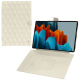 가죽 커버 Samsung Galaxy Tab S9 Ultra - Blanc - Couture ( Nappa - White ) 