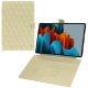Housse cuir Samsung Galaxy Tab S9 Ultra - Beige - Couture ( Nappa - Pantone #ceb888 ) 