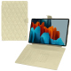 Funda de piel Samsung Galaxy Tab S9 Ultra - Ivoire - Couture ( Pantone #d6d6c6 ) 