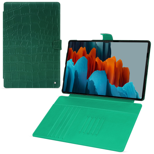 三星Galaxy Tab S9 Ultra豪华保护壳Crocodile pino ( Pantone #173F35 ) 