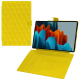 Funda de piel Samsung Galaxy Tab S9 Ultra - Jaune fluo - Couture ( Pantone #c9ff57 ) 