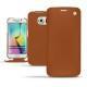Housse cuir Samsung Galaxy S6 Edge - Marron ( Nappa - Pantone 1615C ) 