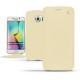 Housse cuir Samsung Galaxy S6 Edge - Beige ( Nappa - Pantone 7502C ) 