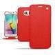 Samsung Galaxy S6 Edge leather case - Tomate ( Pantone 187C ) 