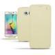 Samsung Galaxy S6 Edge leather case - Ivoire ( Sleek P C12 - White ) 