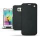 Housse cuir Samsung Galaxy S6 Edge - Dark vintage ( Roughtcut - Black#5256 ) 