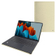 Housse cuir Samsung Galaxy Tab S9 Ultra + Book Cover Keyboard - Ivoire ( Pantone #d6d6c6 ) 