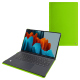 Funda de piel Samsung Galaxy Tab S9 Ultra + Book Cover Keyboard - Vert fluo ( Pantone #00ab5f ) 