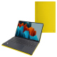 Samsung Galaxy Tab S9 Ultra + Book Cover Keyboard leather case - Jaune fluo ( Pantone #c9ff57 ) 