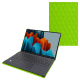 Housse cuir Samsung Galaxy Tab S9 Ultra + Book Cover Keyboard - Vert fluo - Couture ( Pantone #00ab5f ) 