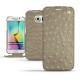 Custodia in pelle Samsung Galaxy S6 Edge - Autruche desert