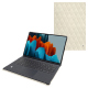 Samsung Galaxy Tab S9 Ultra + Book Cover Keyboard leather case - Blanc escumo - Couture ( Pantone #D6D6D1 )