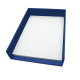 Leather A4 paper tray - Single tier - Bleu océan ( Nappa - Pantone #15458a) 
