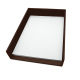 Leather A4 paper tray - Single tier - Châtaigne ( Pantone #1b1107 ) 