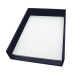 Leather A4 paper tray - Single tier - Cobalt ( Pantone #2b253f ) 
