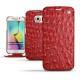 Custodia in pelle Samsung SM-G920A Galaxy S6 - Autruche ciliegia