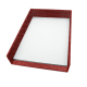 Leather A4 paper tray - Single tier - Autruche ciliegia ( Pantone #a4343a ) 