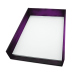 Leather A4 paper tray - Single tier - Violet Patine