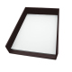 Leather A4 paper tray - Single tier - Marron envoûtant ( Pantone #4e3629 ) 