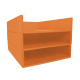 Papierablage A4 - Dreifach - Orange ( Nappa - Pantone #ff9351 ) 