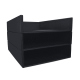 Bac à papiers A4 - Triple - Noir élégant  ( Noir / Black ) 