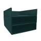 Leather A4 paper tray - Triple tiered - Vert séduisant ( Pantone #1d3c34 ) 