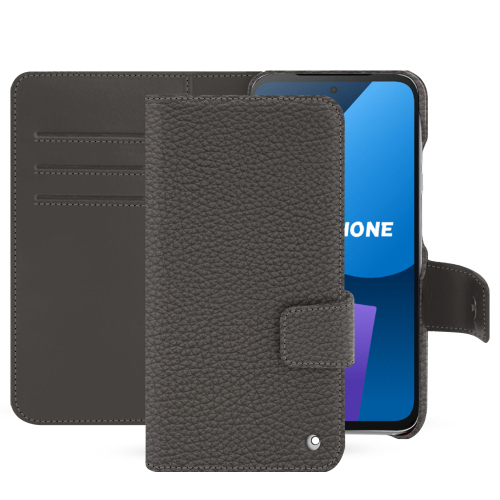 Capa de carteira premium para Fairphone 5 | Proteção elegante e funcionalAnthracite ( Pantone #41403c ) 
