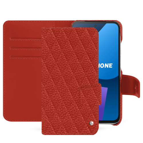 Étui portefeuille premium Fairphone 5 | Protection élégante et fonctionnellePapaye - Couture ( Pantone #b54317 ) 