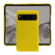 Google Pixel Fold leather cover - Jaune fluo ( Pantone #c9ff57 ) 