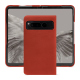 Google Pixel Fold leather cover - Arange clouquié ( Pantone #D33108 )