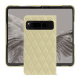 Coque cuir Google Pixel Fold - Beige - Couture ( Nappa - Pantone #ceb888 ) 