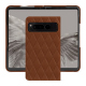 Capa em pele Google Pixel Fold - Marron - Couture ( Nappa - Pantone #8B4720 ) 