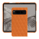 Coque cuir Google Pixel Fold - Orange - Couture ( Nappa - Pantone #ff9351 ) 