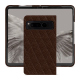 Coque cuir Google Pixel Fold - Châtaigne - Couture ( Pantone #1b1107 ) 