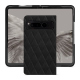 Google Pixel Fold leather cover - Negre poudro - Couture ( Pantone #111212 )
